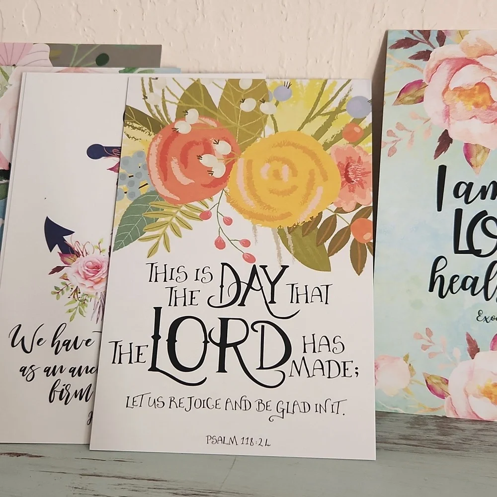Lot of 34 postcards inspirational bible verse
